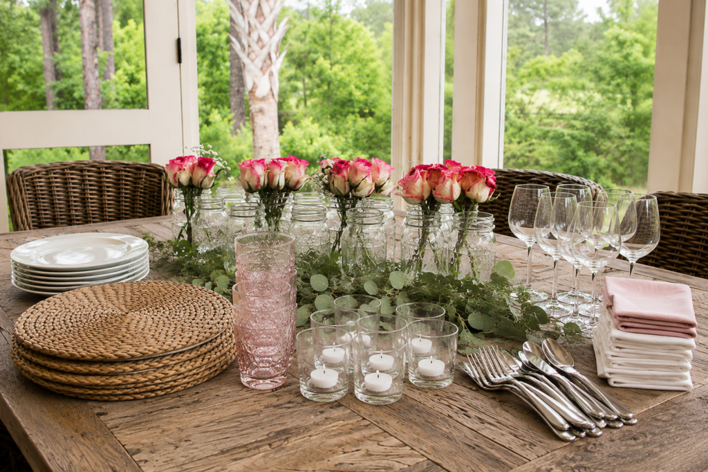 Supppplies forLast Minute Pink and White Summer Party Ideas