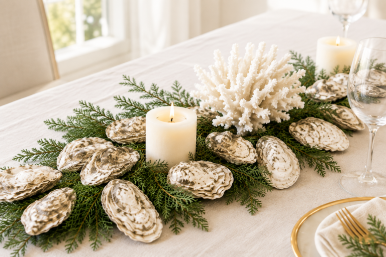 Oyster Shell Garland Centerpiece