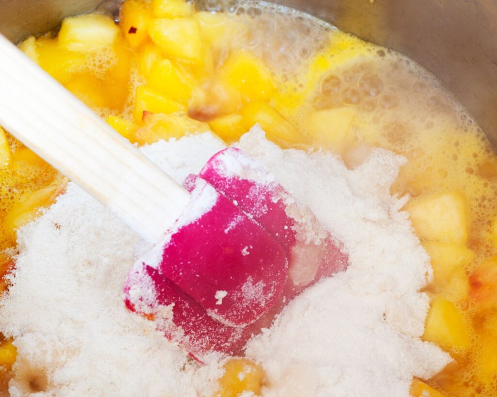 peaches and sugar:No Churn Peach Ice Cream