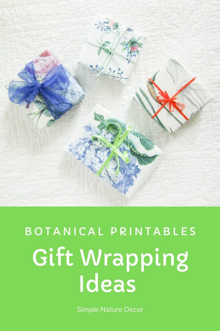 6 Botanical Printables That Can Be Used for Gift Wrapping.