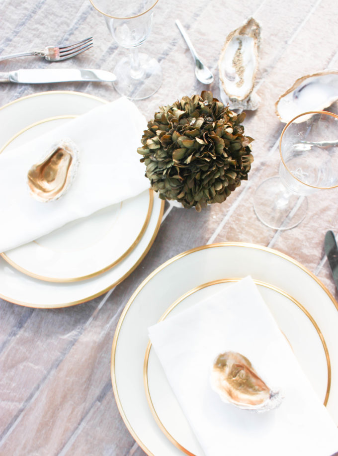 How To Paint Oyster Shells Gold Perfect For Party Decor