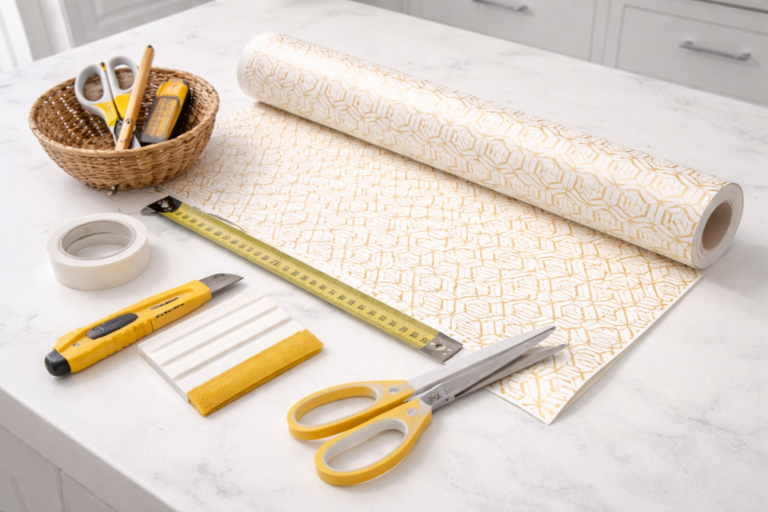 DIY Wallpaper As Drawer Liners