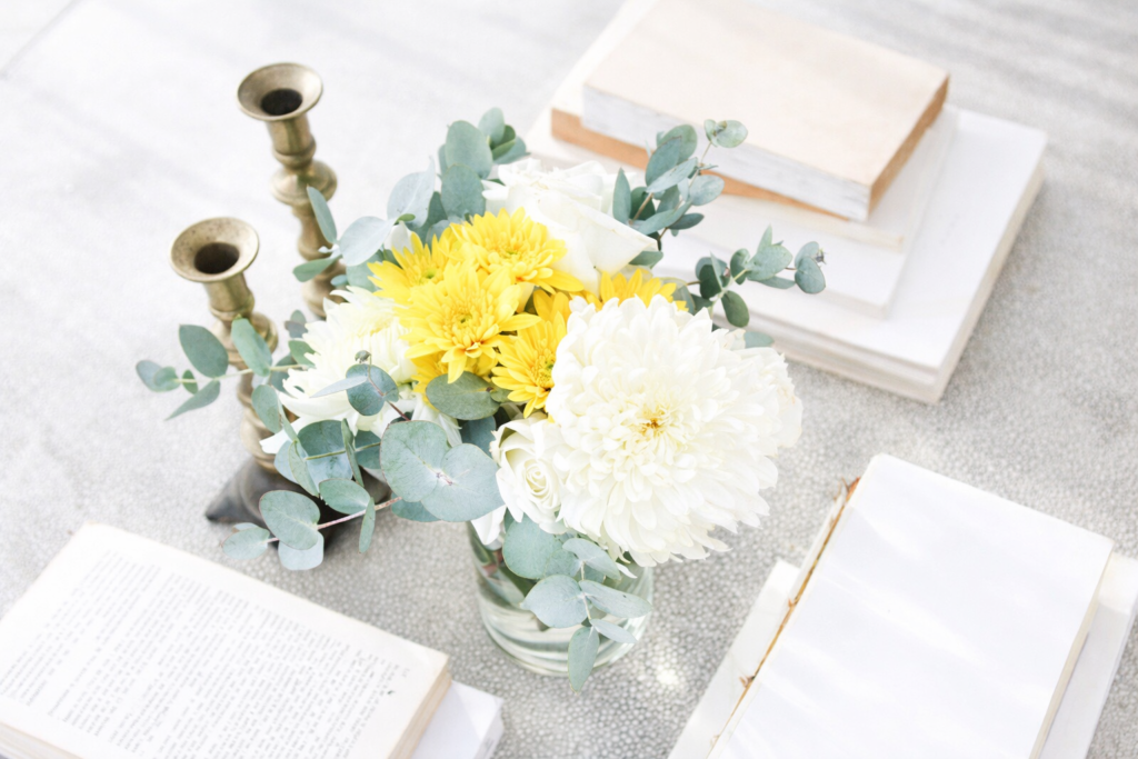 Nature Inspired Eucalytus Centerpiece