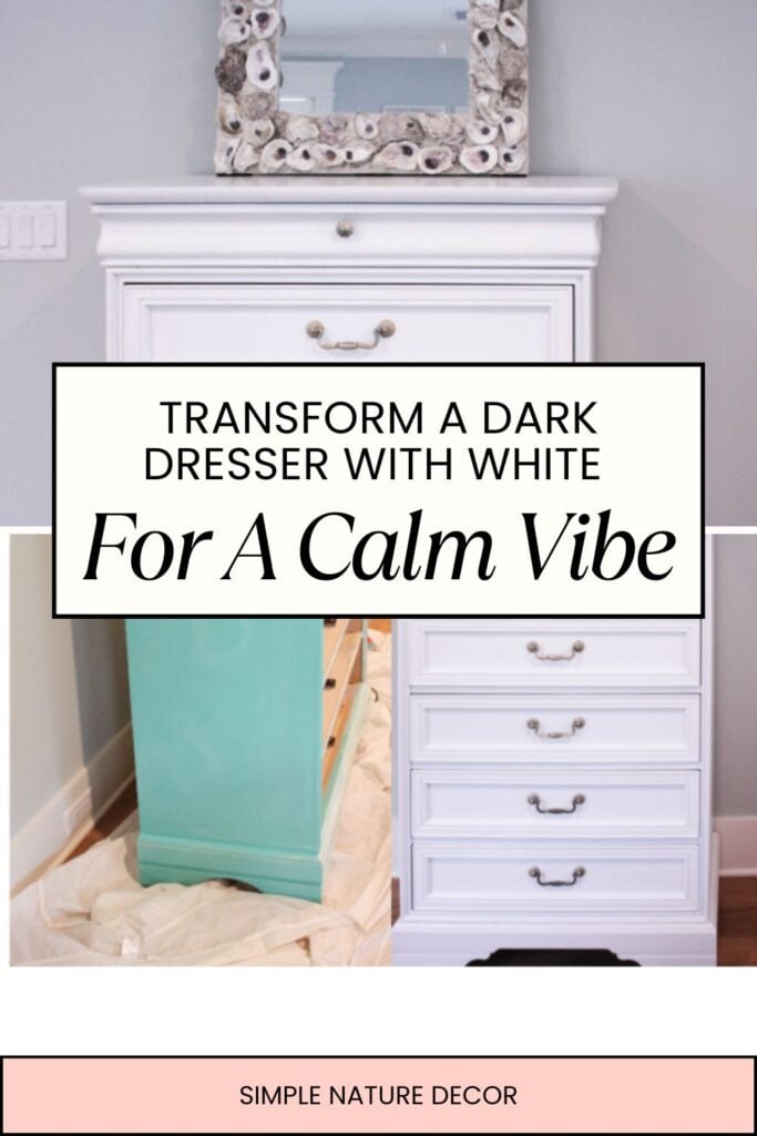 Before and after pictures of transform a dresser to white