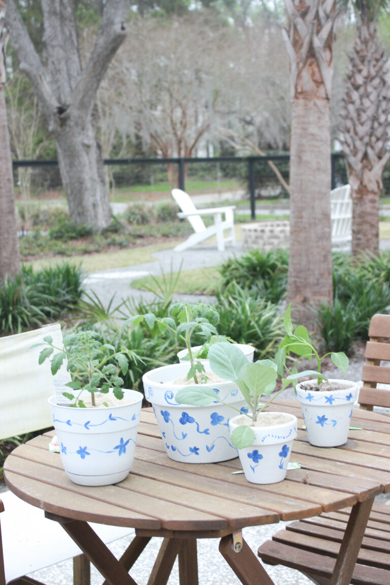 How To Hand Paint Garden Pots With Chinoiserie Designs