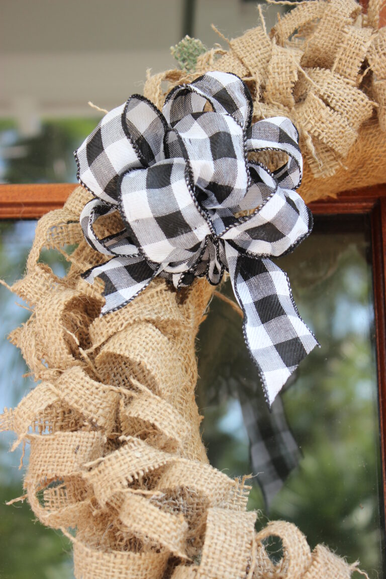How To Make An Easy Coffee Sack Fall Wreath