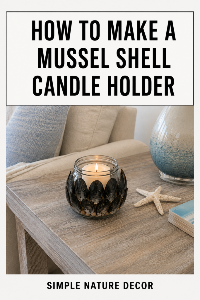 Easy DIY Mussel Shell Candle Holder