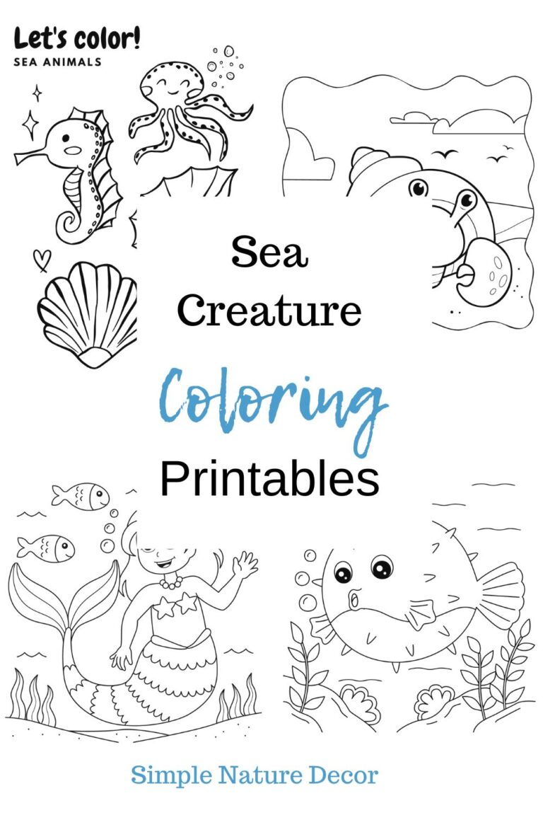 Sea Creature Coloring Page Printable