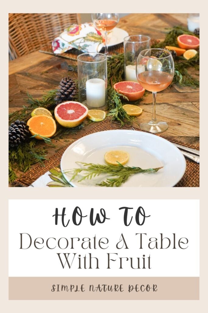 how to decorate a table with fruit