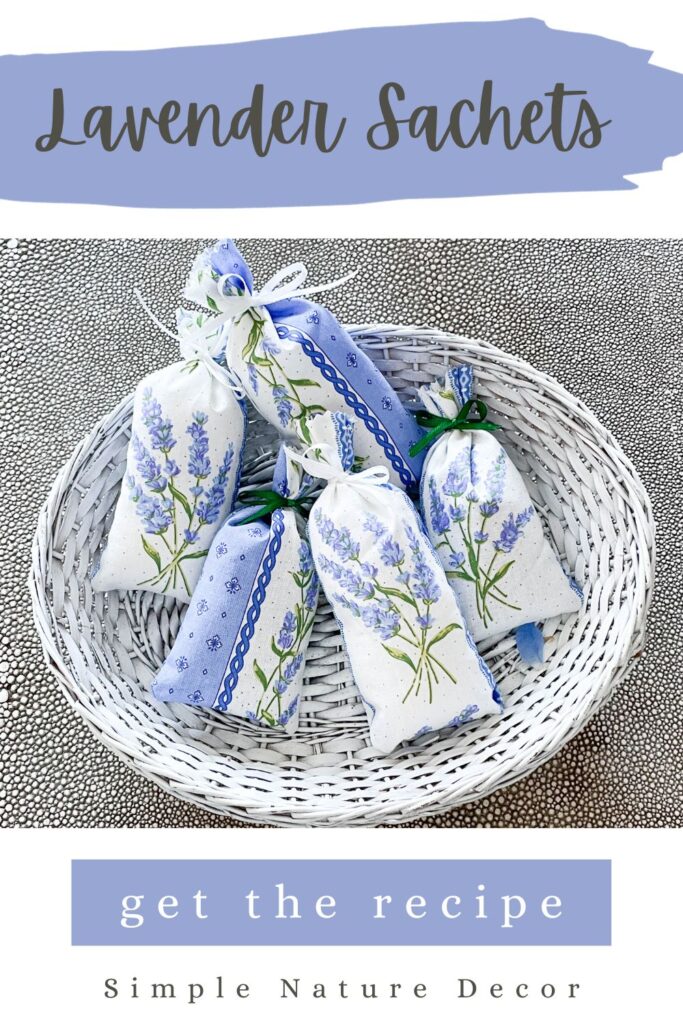 DIY Lavender sachets made from fabric