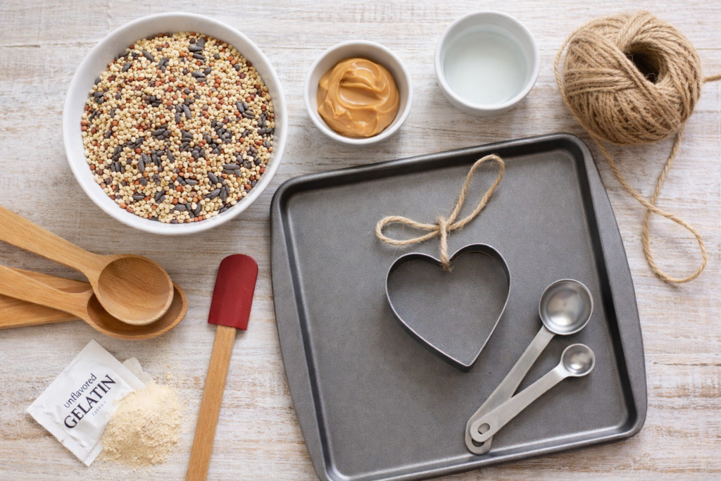 supplies for Rustic Heart  Bird Seed Favors