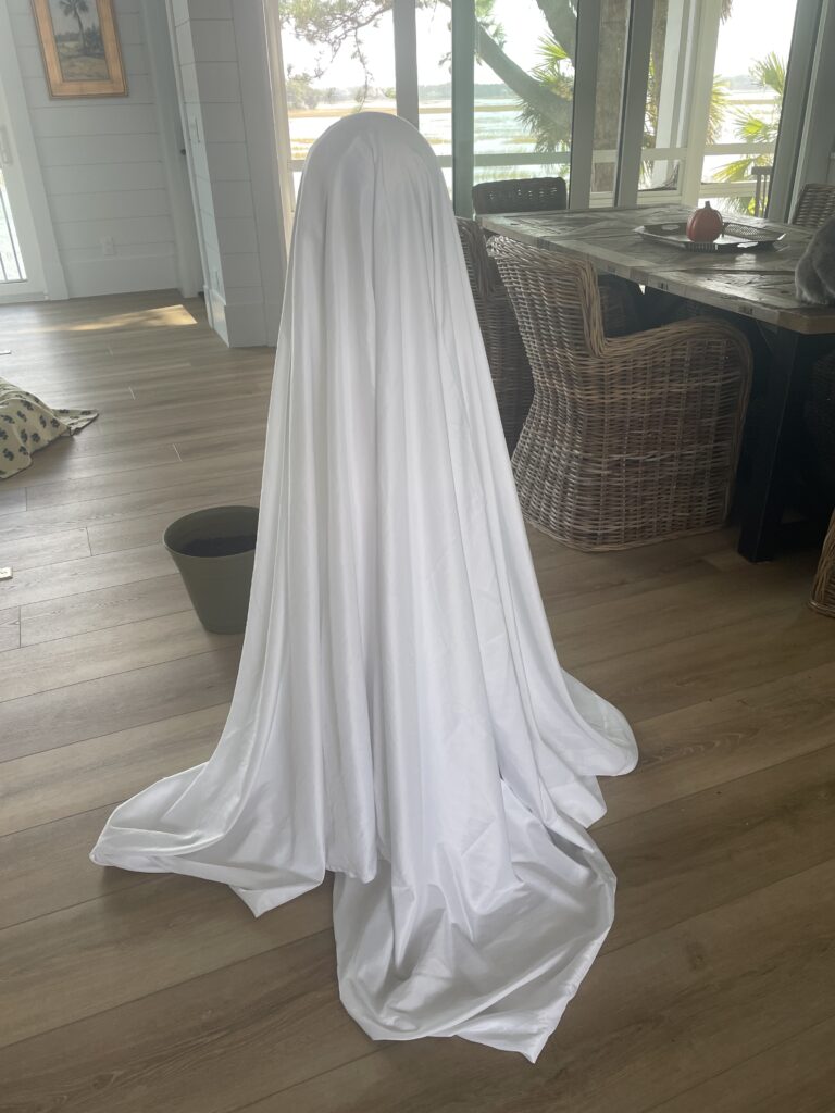 Sheet for DIY Tomato Cage ghosts