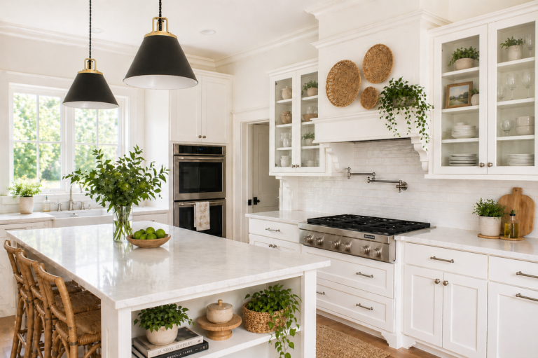 Simple & Natural Kitchen Shelf Styling Ideas