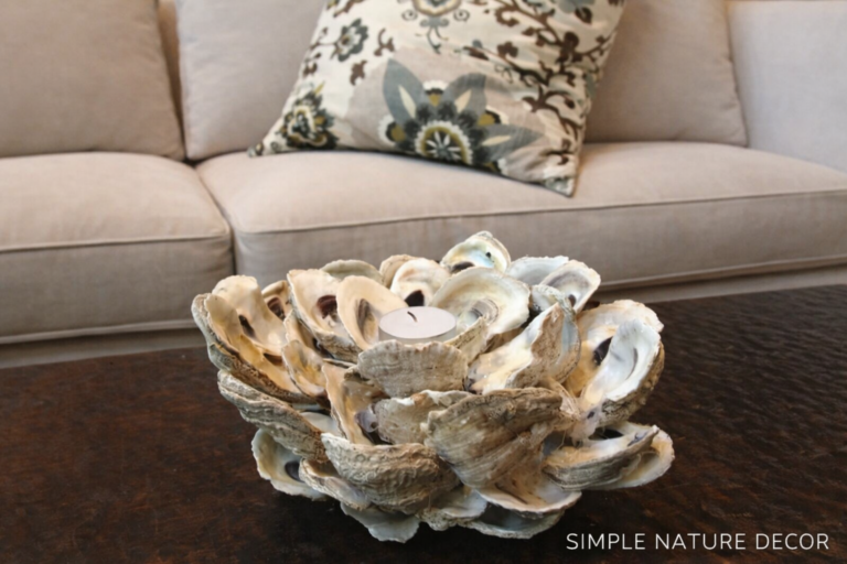 How To Make a Oyster Shell Candle Holder | Simple Nature Decor