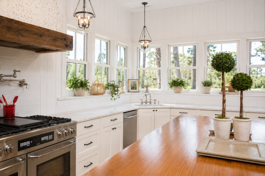 window sillSimple & Natural Kitchen Shelf Styling Ideas