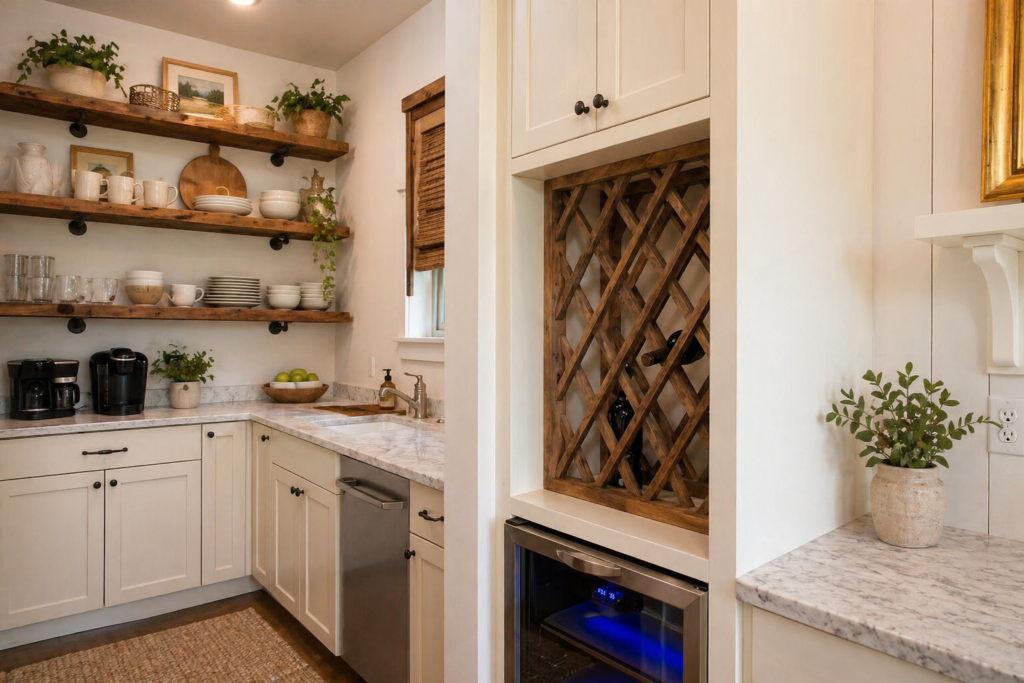 shelvingSimple & Natural Kitchen Shelf Styling Ideas