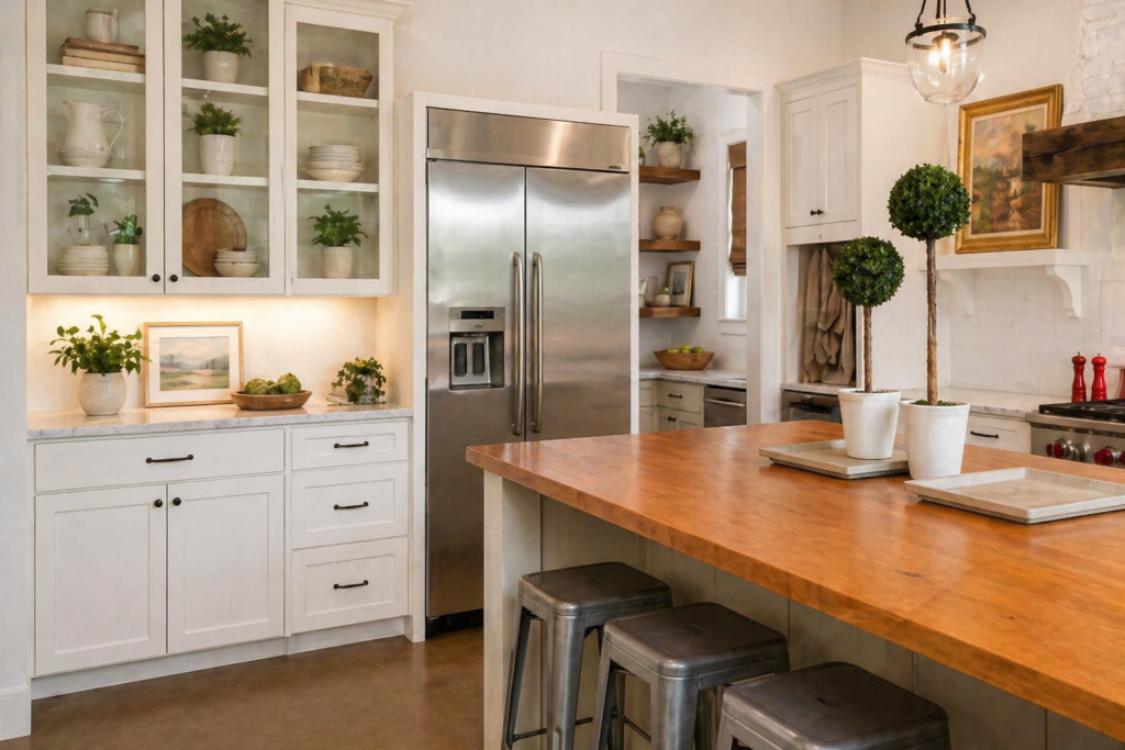 kitchen shelvesSimple & Natural Kitchen Shelf Styling Ideas
