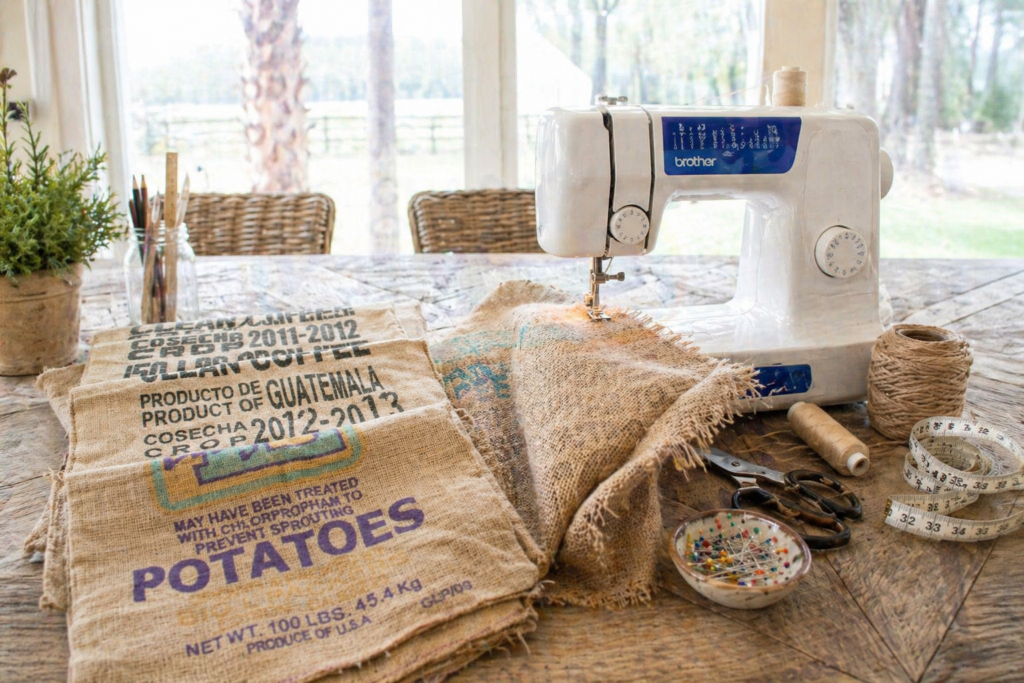 How to Make a Burlap Coffee Sack Pillow