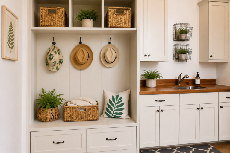 Botanical Inspired Laundry Room