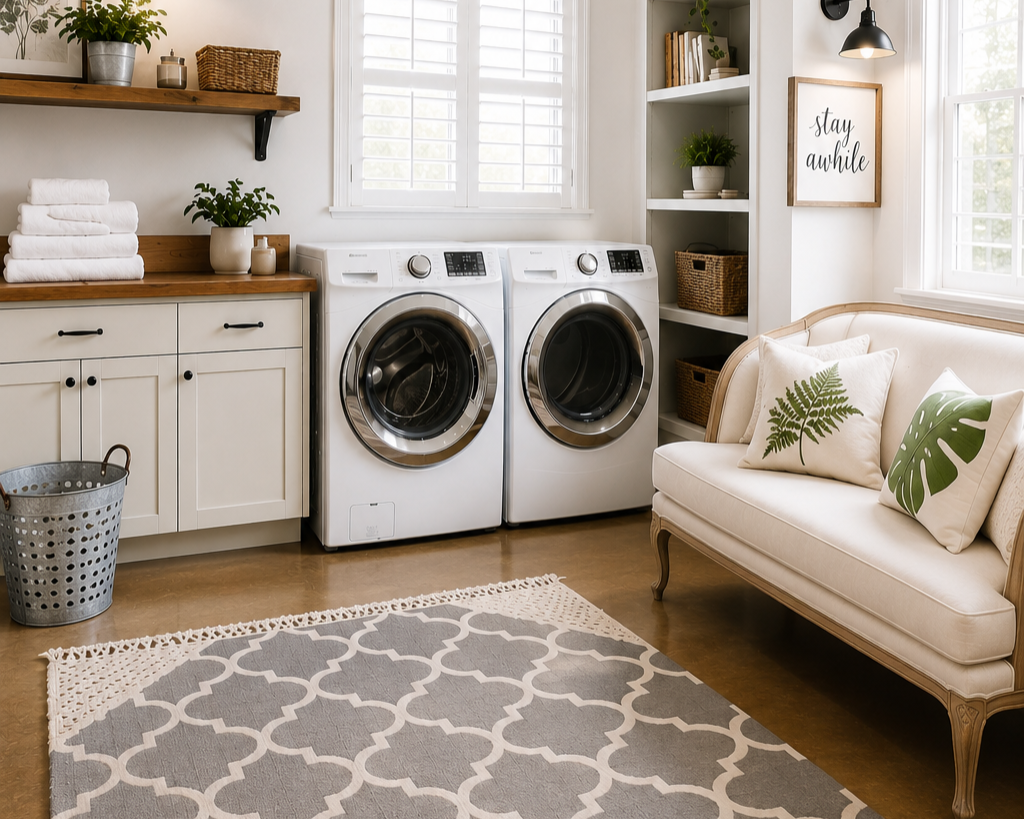 Botanical Inspired Laundry Room